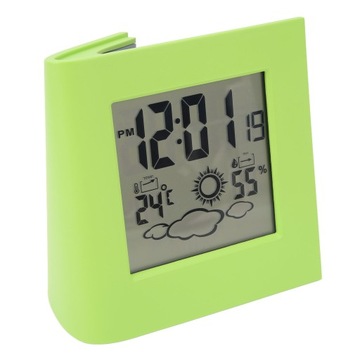 Солнечная батарея Будильник с двумя энергиями Прогноз погоды Температура
