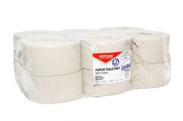 Papier toaletowy makulaturowy OFFICE PRODUCTS Jumbo 1-wars 120m 12szt szary