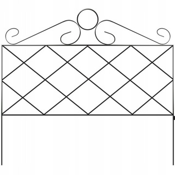 PŁOTEK OZDOBNY RABATOWY METALOWY OGRODOWY OGRODZENIE PALISADA RABAT 45x43cm