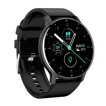 Zegarek Smartwatch męski Gravity sportowy czarny PULSOMETR SMS MUZYKA ALARM