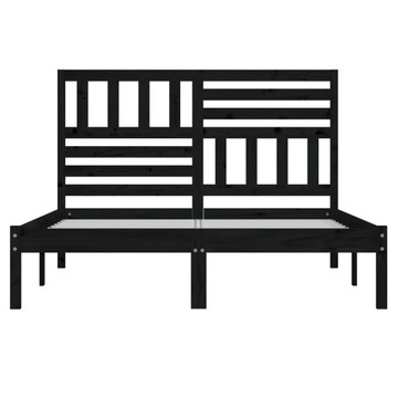 VidaXL Каркас кровати, черный, массив сосны, 12 шт.