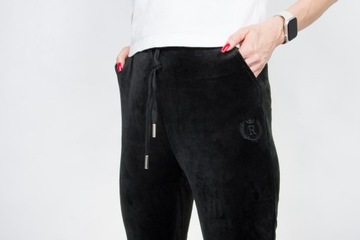 ВЕЛУРОВЫЕ СПОРТИВНЫЕ БРЮКИ ЖЕНСКИЕ, с завышенной талией, 4XL/5XL