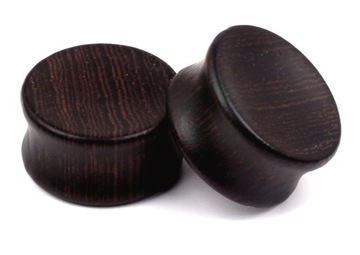 Plug tunel ORGANIC drewno blackwood wklęsły 16mm