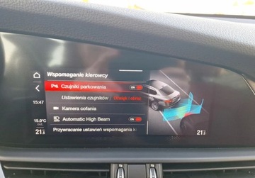 Alfa Romeo Giulia II Sedan Facelifting 2.0 Turbo 280KM 2021 Alfa Romeo Giulia 2.0 280KM 4x4 Q4 Czerwona Skora Kamera Szyberdach ElekrP, zdjęcie 27