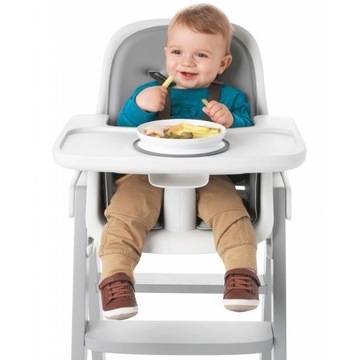 OXO ДЕТСКАЯ ТАРЕЛКА С ПРОЧНОЙ СИЛИКОНОВОЙ ПРИСОСКОЙ, СЕРАЯ