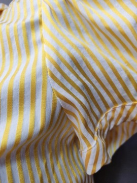 Zara koszula żółta pasy połysk pasek NOWA 38