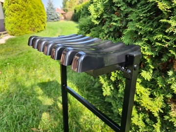 Одинарная стальная кладбищенская скамейка