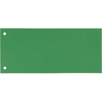 Przekładki kartonowe do segregatora 1/3 A4 100szt zielone ESSELTE