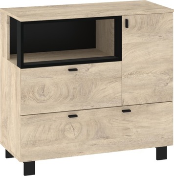 КОМПЛЕКТ мебели VEGAS M2 для гостиной, дуб, белый, черный