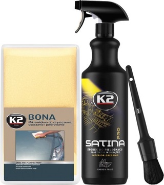 K2 SATINA PRO ZESTAW CZYSZCZENIA WNĘTRZA KOKPITU