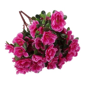 2x Artificial Azalea Silk Flowers Plant Floral
