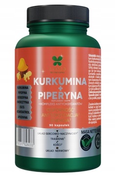 Lanco Nutritions Kurkumina + Piperyna + Kompleks Antyoksydantów 90 kapsułek
