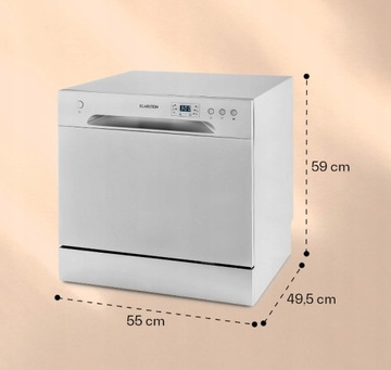 МИНИ-ОТДЕЛЬНОСТОЯЩАЯ НАСТОЛЬНАЯ ПОСУДОМОЕЧНАЯ МАШИНА KLARSTEIN 6 ПРОГРАММ #4109