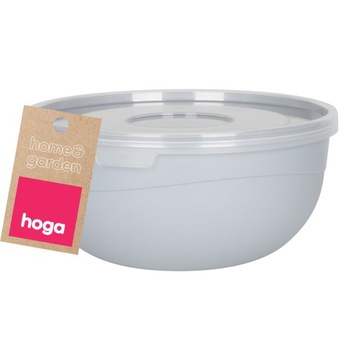 MISECZKA MISKA KUCHENNA PLASTIKOWA DO ŻYWNOŚCI Z POKRYWKĄ 0,7L 14CM J SZARY