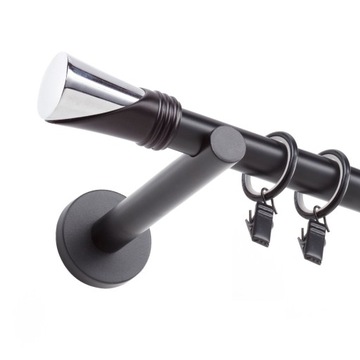 ЧЕРНЫЙ МЕТАЛЛИЧЕСКИЙ КАРДИН 19 мм / 120 см РАЗЛИЧНЫЕ МОДЕЛИ