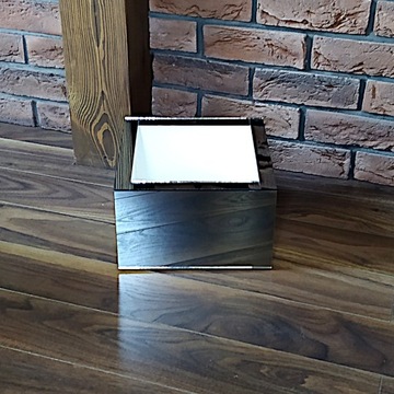 Osłonka lustrzana 25x25x15 GRAFIT Donica Doniczka Lustro LOFT