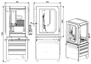 Frezarka Grawerka Ploter CNC LF Advanced 1 obudowa stolik panel HD