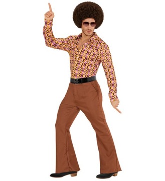 МУЖСКИЕ КОРИЧНЕВЫЕ БРЮКИ, 1970-е, XXL