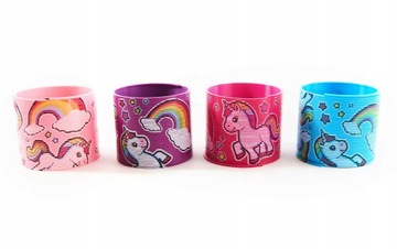 JEDNOROŻEC SPRĘŻYNA 7CM RÓŻNE KOLORY ZESTAW 4SZT