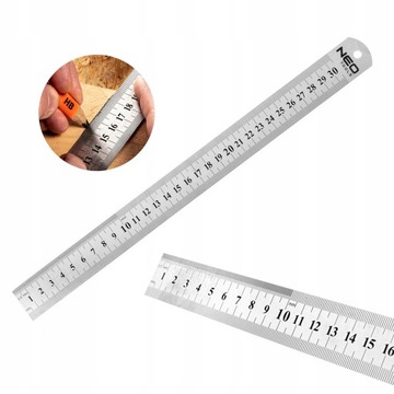 ПРАВИЛЬНИК NEO LINEAR 30 СМ, ОТВЕРСТИЕ НЕРЖАВЕЮЩАЯ СТАЛЬ 72-213