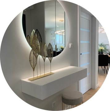 Lustro z podświetleniem LED koło okrągłe 80 cm