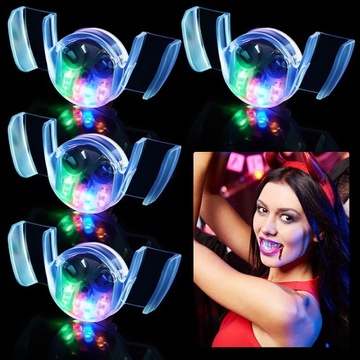 СВЕТЯЩИЕСЯ ЗУБЫ RGB СВЕТЯЩАЯСЯ ЗУБНАЯ КРЫШКА LED ХЭЛЛОУИН ИСКУССТВЕННЫЙ