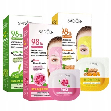 8 шт./кор. грязевые маски с розой матча, глиняная маска для лица