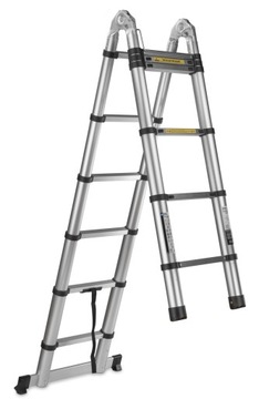 ШАРНИРНАЯ АЛЮМИНИЕВАЯ ТЕЛЕСКОПИЧЕСКАЯ ЛЕСТНИЦА Geko G02449 [5м] 150кг