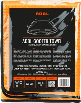 ADBL Goofer Полотенце вафельное из микрофибры для мытья, чистки окон, зеркал и стекол
