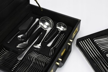 Набор столовых приборов EVELINE в чемодане, 72 предмета