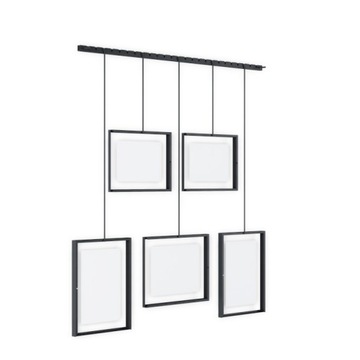 Фотодисплей, черный, мульти, 5 рамок EXHIBIT Umbra