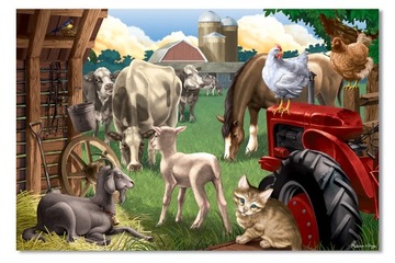 MELISSA DOUG PUZZLE NA WSI PODWÓRZU FARMIE 100 el.