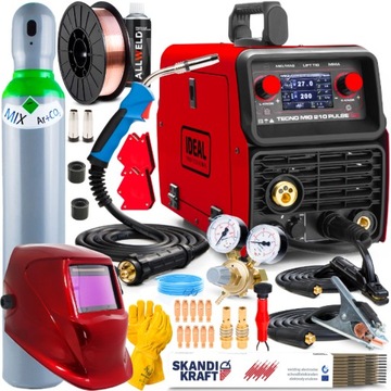 PÓŁAUTOMAT SPAWALNICZY IDEAL TECNO MIG 210 PULSE LCD MAG MMA TIG 200A 230V