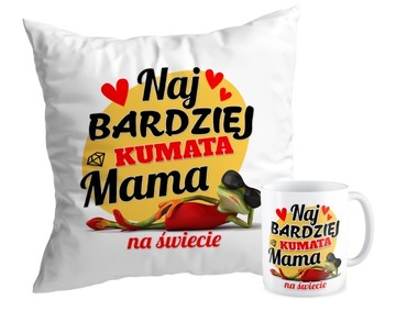 Zestaw PODUSZKA + KUBEK KUMATA MAMA dzień MATKI