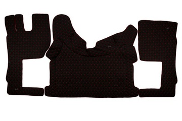 КОВРИКИ СТЁГАННЫЕ КОВРИКИ ROMBY VOLVO FH4 2013 ГОДА ЧЕРНЫЙ+КРАСНЫЙ НОВЫЙ