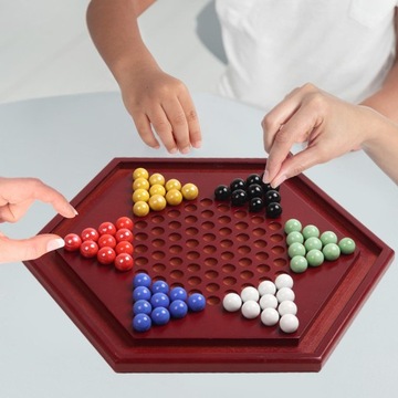 Многопользовательская игра ручной работы «Китайские шашки» для однотонных шариков для детей старше 6 лет