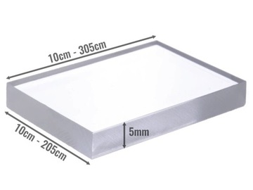 CIĘCIE PLEXI / PLEKSI NA WYMIAR - 5mm - Na Wymiar