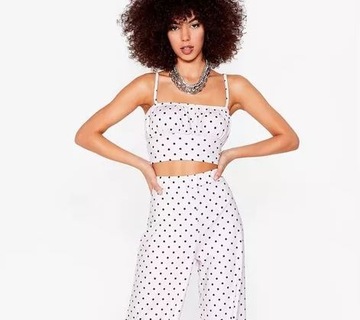 NASTY GAL DAMSKI CROP TOP W GROSZKI KRÓTKI 42 1YHV