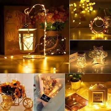 ПРОВОДНЫЕ ЛАМПЫ 100 светодиодов 10 м СВЕТ НА АККУМУЛЯТОРЕ ТЕПЛЫЙ БЕЛЫЙ СВЕТ + ДИСТАНЦИОННОЕ УПРАВЛЕНИЕ