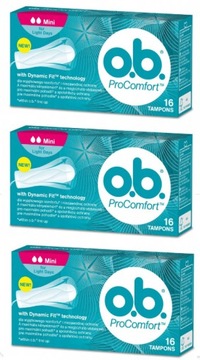 O.B. TAMPON PROCOMFORT MINI Tampony 16szt x3