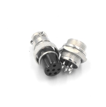 Złącze przemysłowe GX16 6 pin (wt+gn)