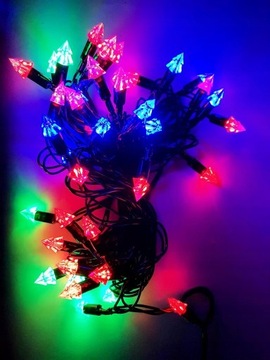 LAMPKI LED CHOINKI KOLOROWE MIGAJĄCE 40SZT LED OZDOBA