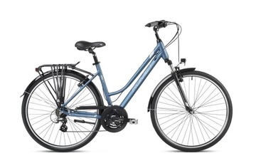 Rower trekkingowy ROMET GAZELA 1 2024 granatowo-srebrna, 18, 28, nd., kobie