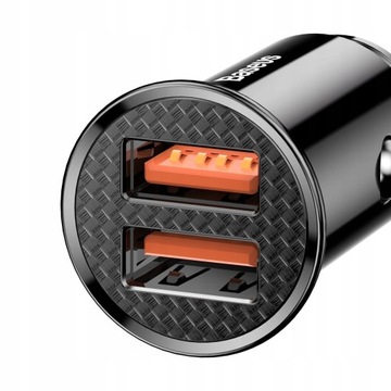 Автомобильное зарядное устройство Baseus Circular 2xUSB QC3.0 5A 30W (черное)