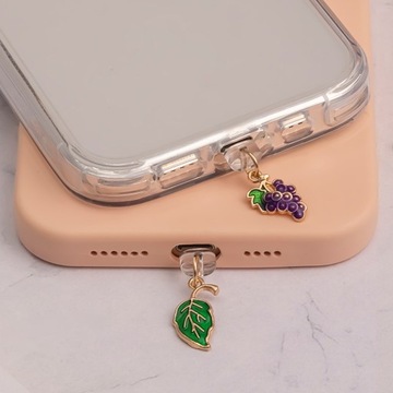 РАЗЪЕМ КУЛОН АНТИ-ПЫЛЬ USB-C ЛИСТ И ВИНОГРАД 2 ШТ.