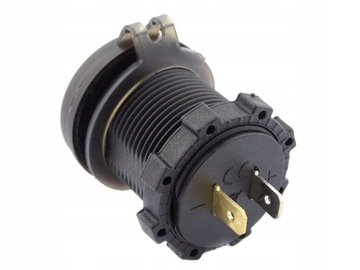 MOTOCYKLOWE GNIAZDO USB + QC3.0 WOLTOMIERZ 12V 24V