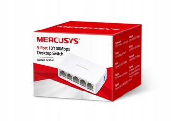 Компактный коммутатор TP-Link MERCUSYS MS105, 5 портов, настольный компьютер
