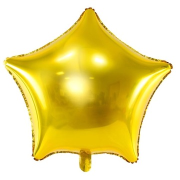 Balon foliowy GWIAZDA GWIAZDKA złoty 48 cm na HEL na urodziny sylwestra