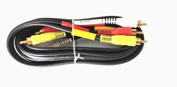 kabel przewód 3x wt RCA / 3x wt RCA 2,0m