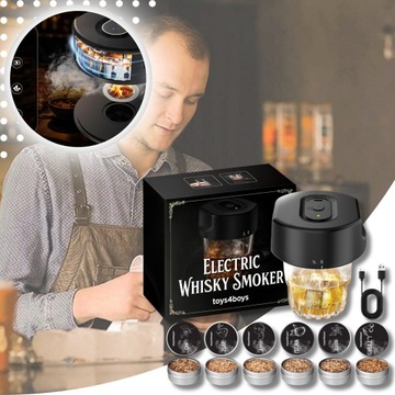 ZESTAW DO WĘDZENIA WHISKY SMOKER ELEKTRYCZNY DREWIENKA prezent dla taty
